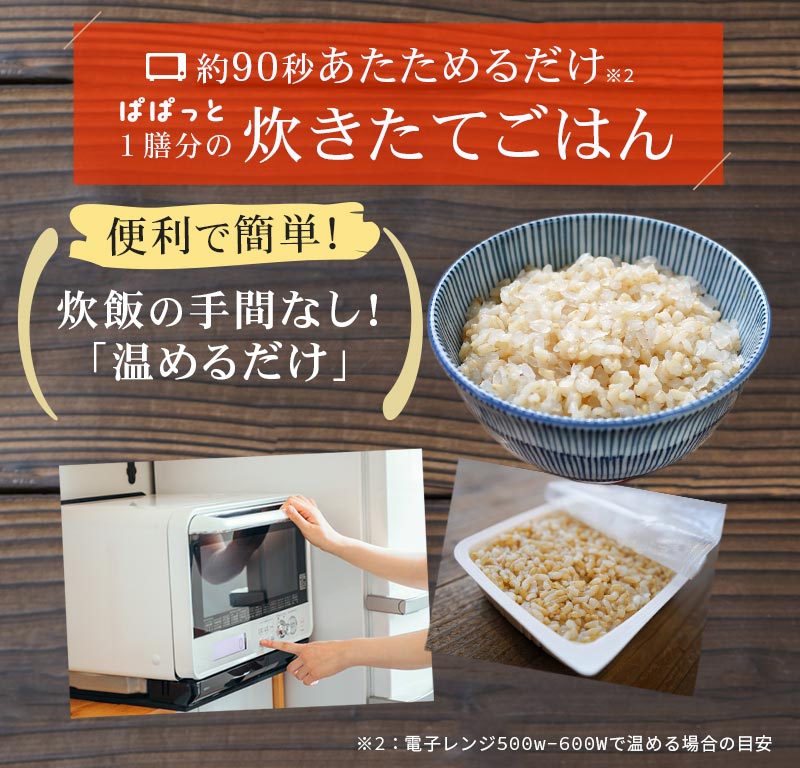 約90秒あたためるだけでたきたてごはん